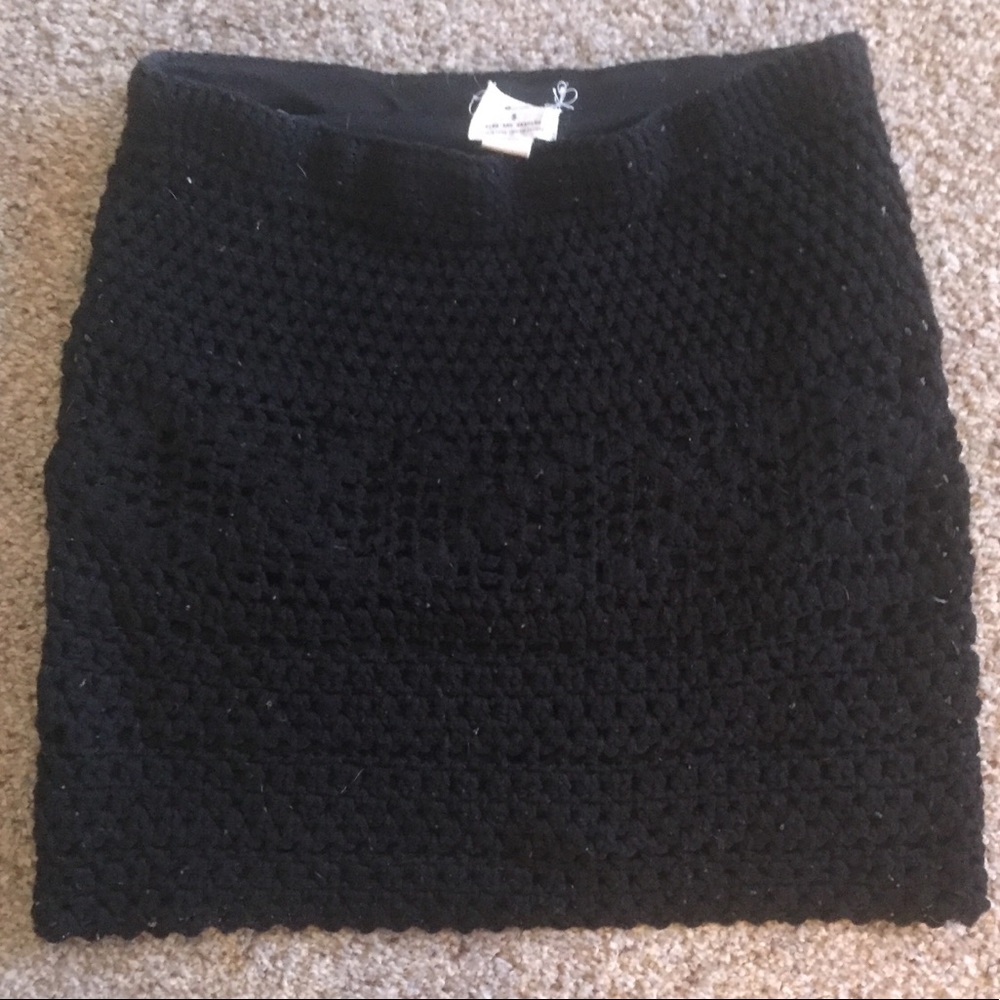 Pins & needles black knit skirt urban outfitters
